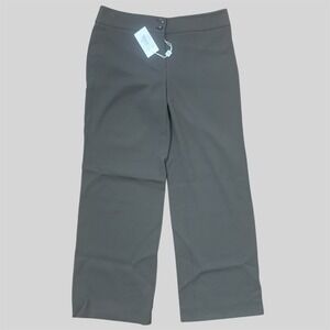 NWT Armani Wool Pants 10 Bark Brown Wide Leg Trousers Italy  Luxury Career